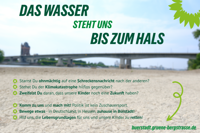 Das Wasser steht uns bis zum Hals!